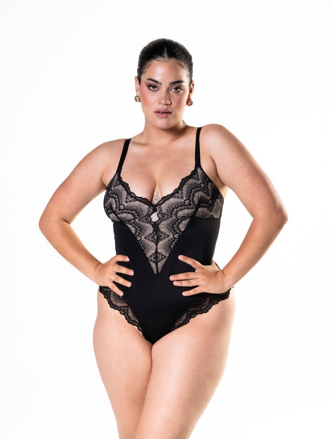 Chic Half-Laced Bodysuit for Effortless Style