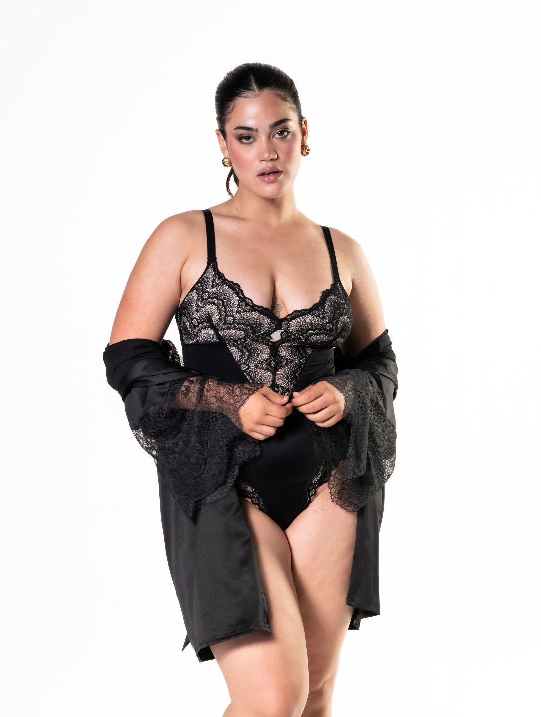 Chic Half-Laced Bodysuit for Effortless Style