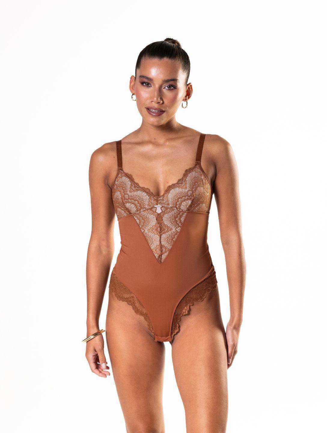Chic Half-Laced Bodysuit for Effortless Style