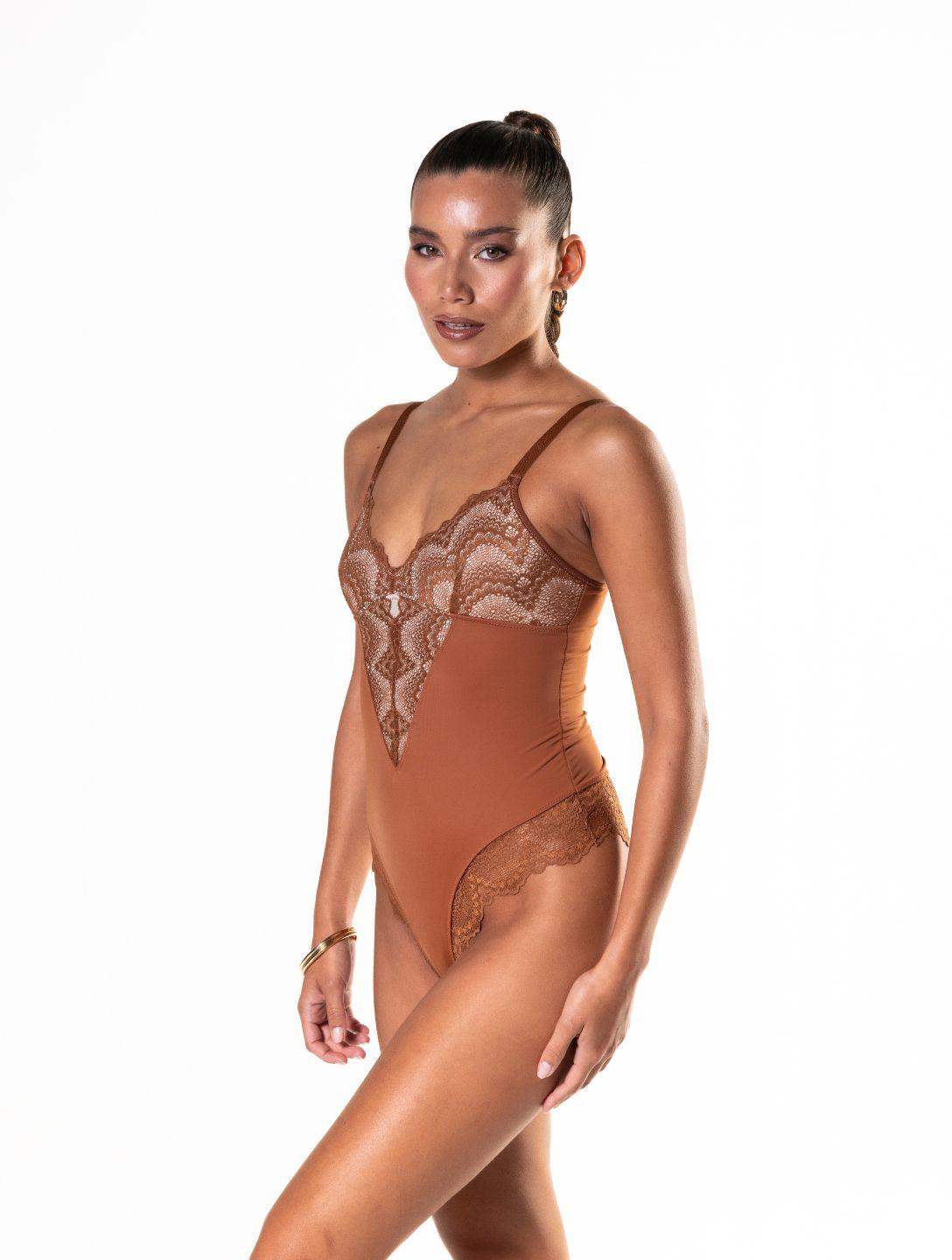 Chic Half-Laced Bodysuit for Effortless Style