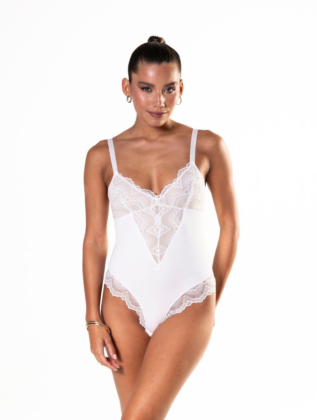Chic Half-Laced Bodysuit for Effortless Style