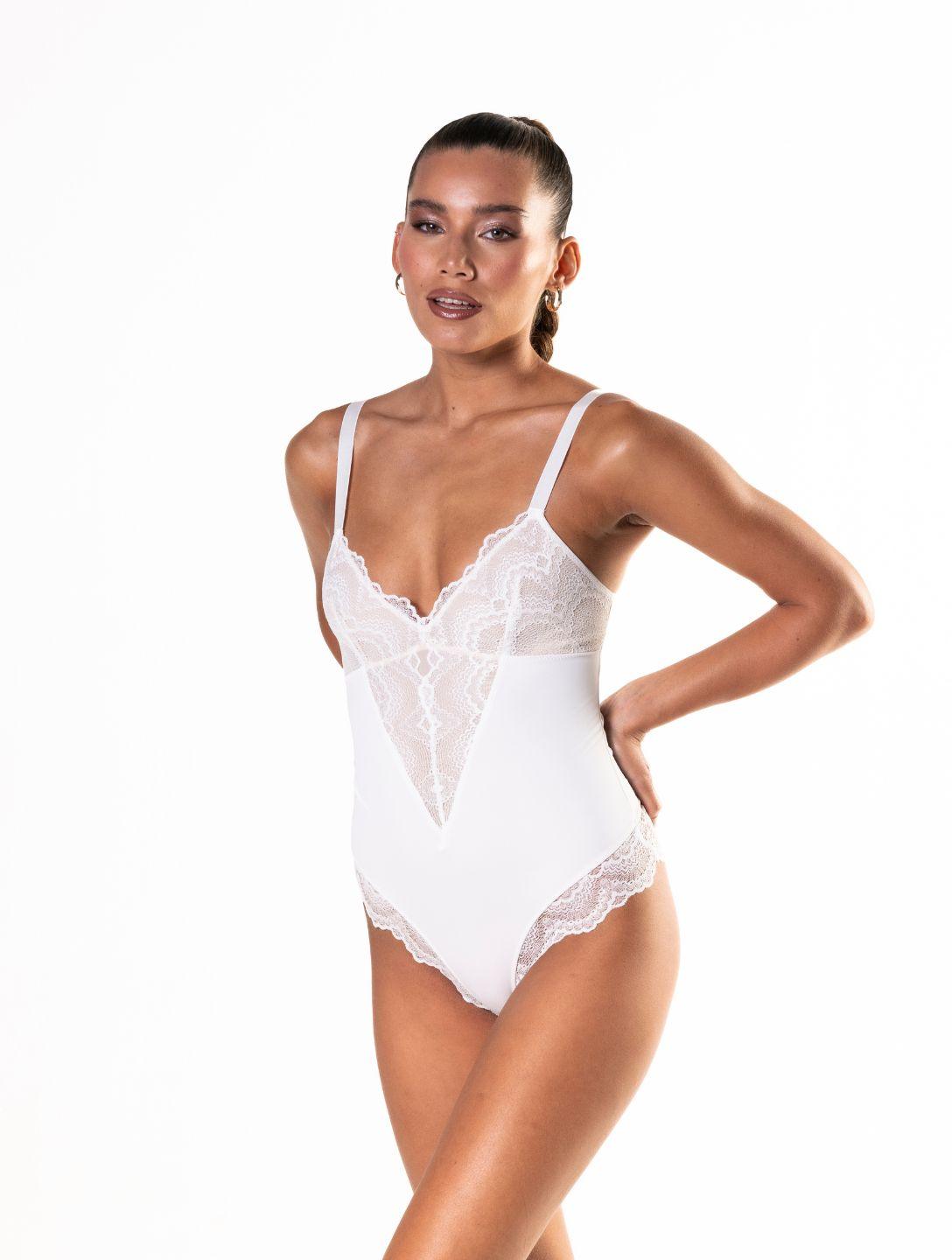 Chic Half-Laced Bodysuit for Effortless Style