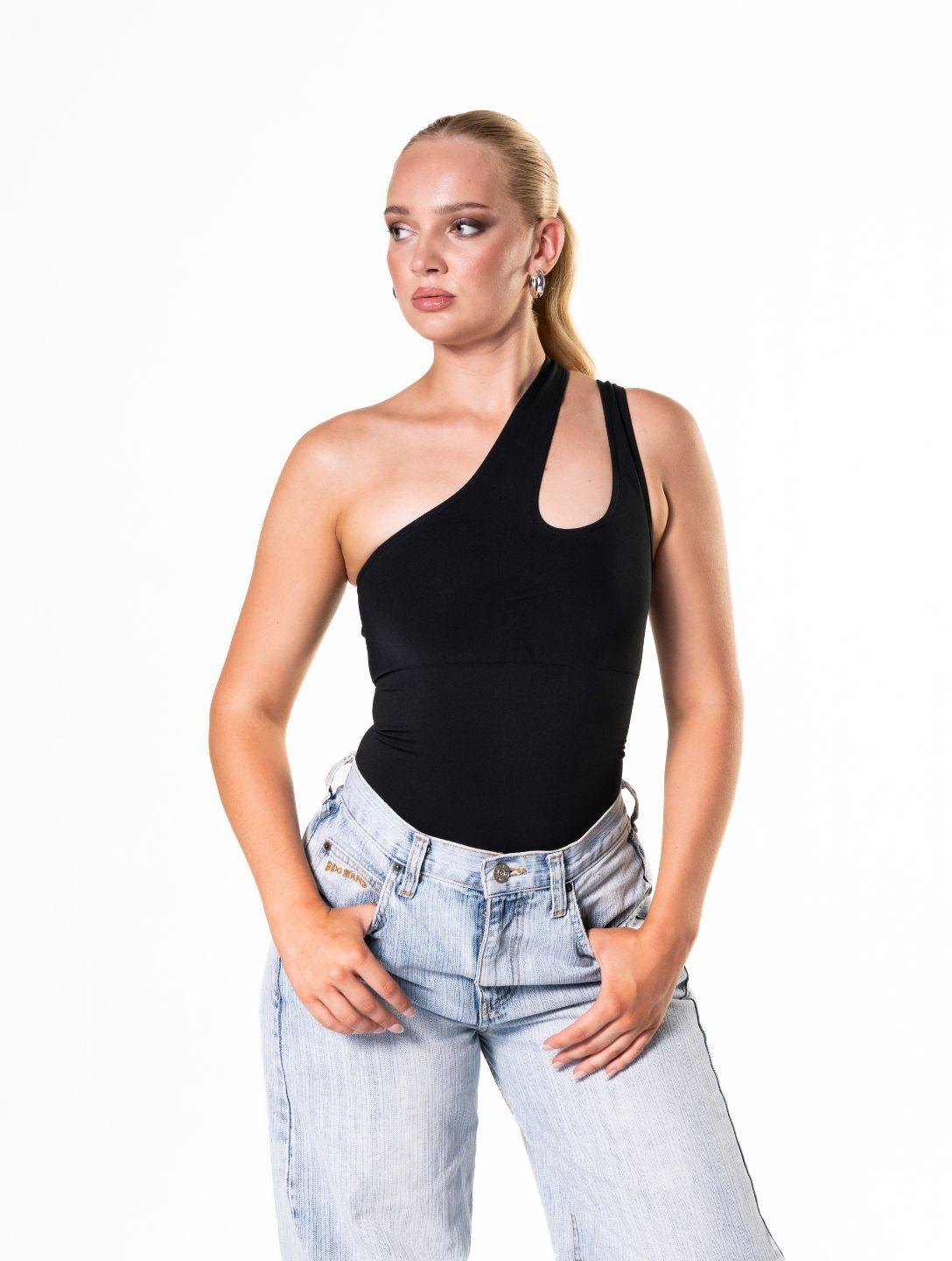 Sleek One-Shoulder Shapewear Bodysuit for Flawless Curves