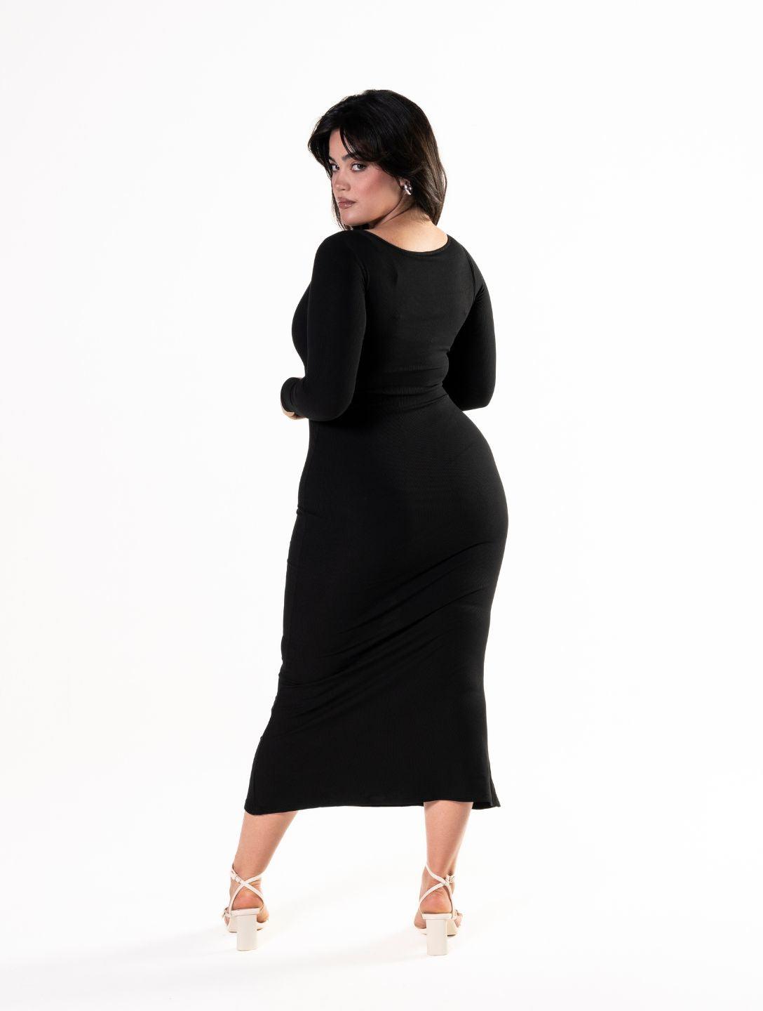 Sculpting Long Sleeve Shapewear Dress for Effortless Elegance