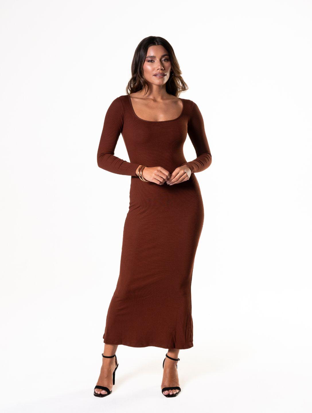 Sculpting Long Sleeve Shapewear Dress for Effortless Elegance