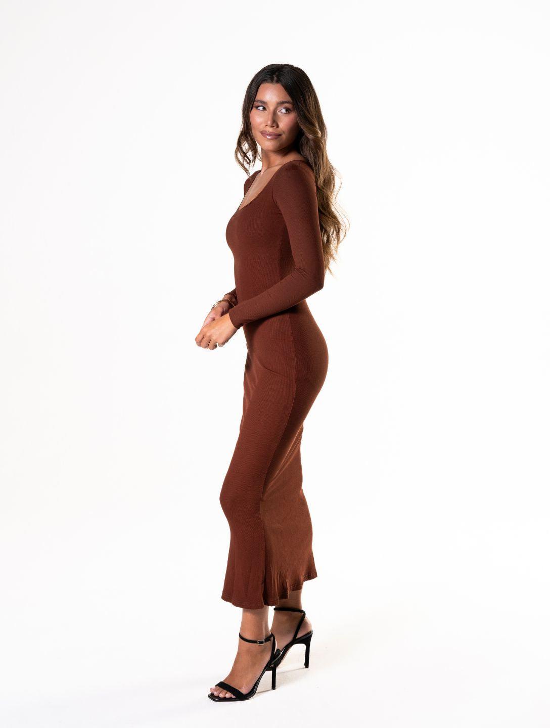 Sculpting Long Sleeve Shapewear Dress for Effortless Elegance