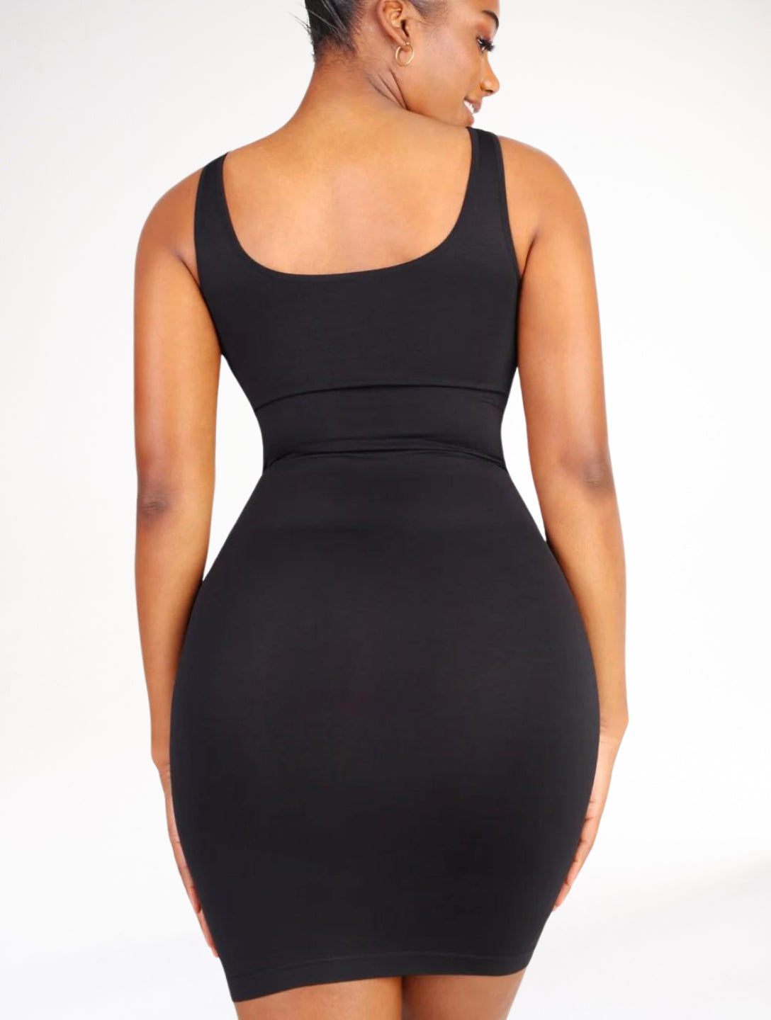 Chic Square-Neck Seamless Mini Dress for Effortless Style