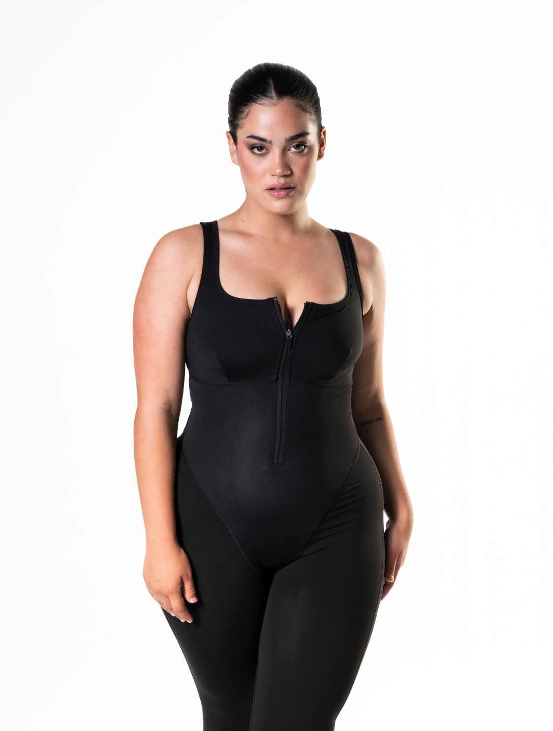Sleek Front-Zip Catsuit for Ultimate Style and Comfort