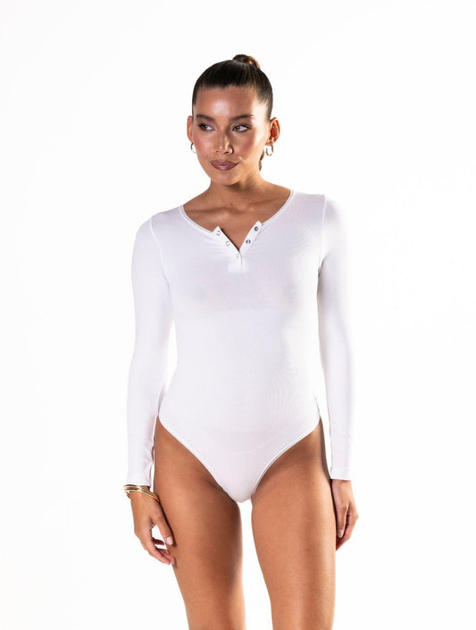 Chic Seamless Long Sleeve Thong Bodysuit for Effortless Style
