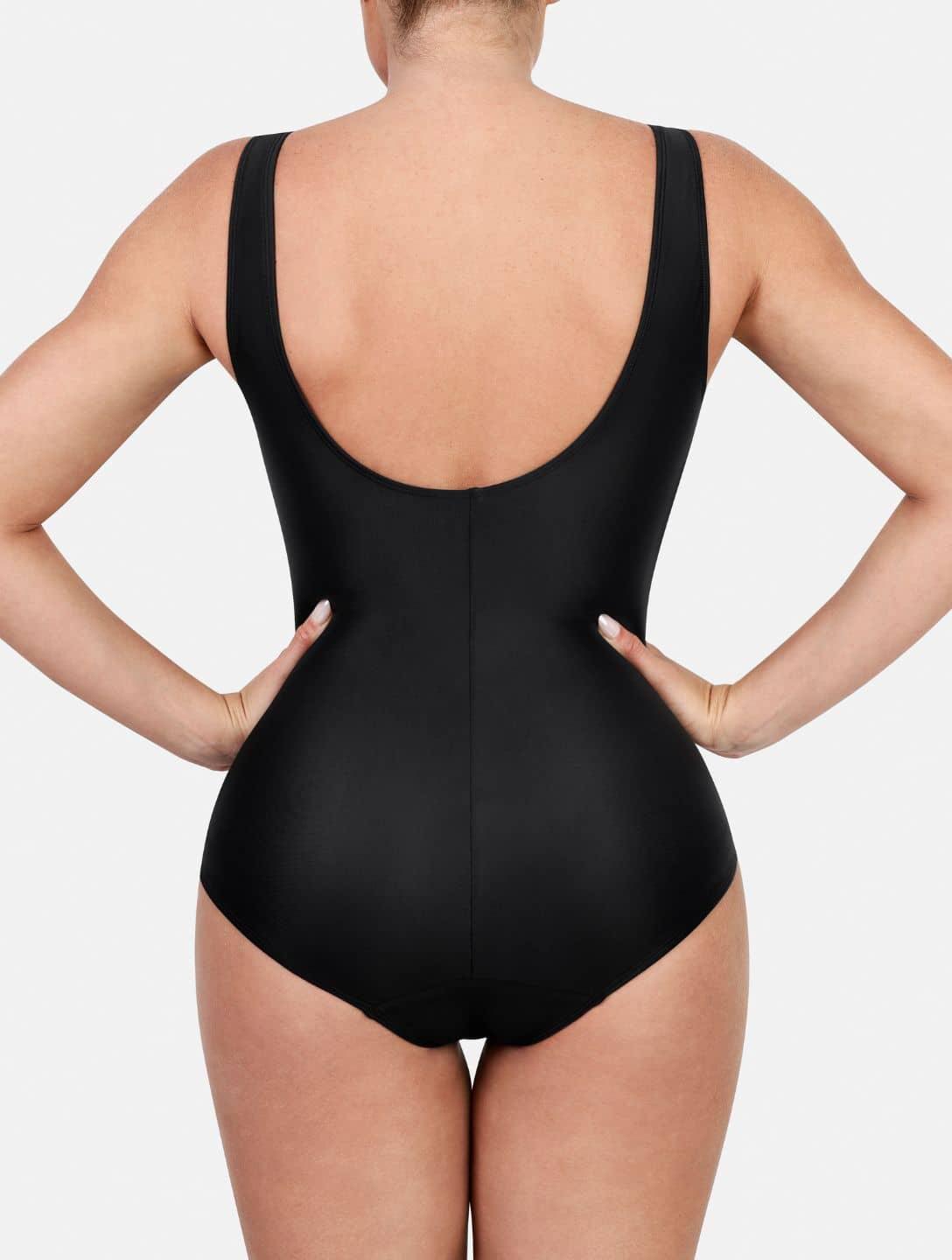 Sculpting Deep V-Neck Bodysuit for Effortless Elegance