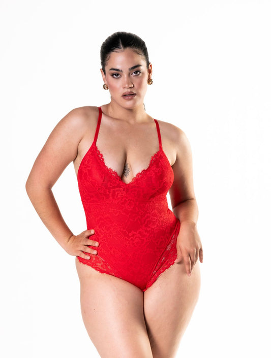 Luxe Laced Shapewear Bodysuit for a Flawless Silhouette